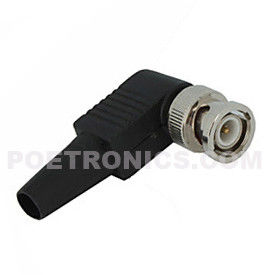 BNC-MRA01 Weldless BNC Right Angle Male Connector to Cable Strain Relief Boot