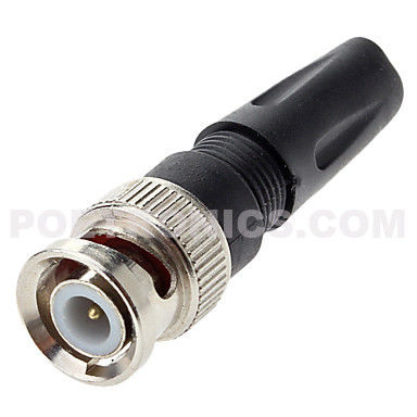 BNC-MRB01 Weldless BNC Male Connector With Strain Relief Rubber Boot