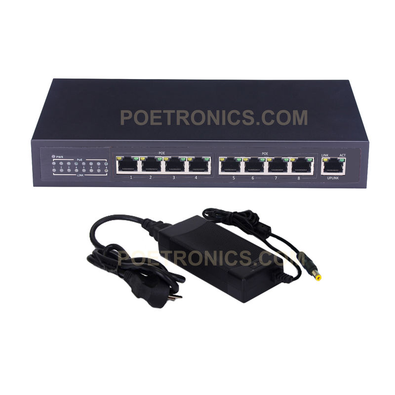 POE-S1081F 8 Port IEEE802.3af 10/100Mbps 15.4W POE Switch (96W External Power)
