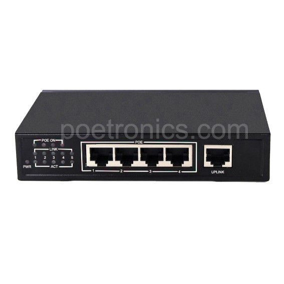 POE-S104T 4 Port IEEE 802.3at 10/100Mbps 30W POE Switch (96W External Power Supply)
