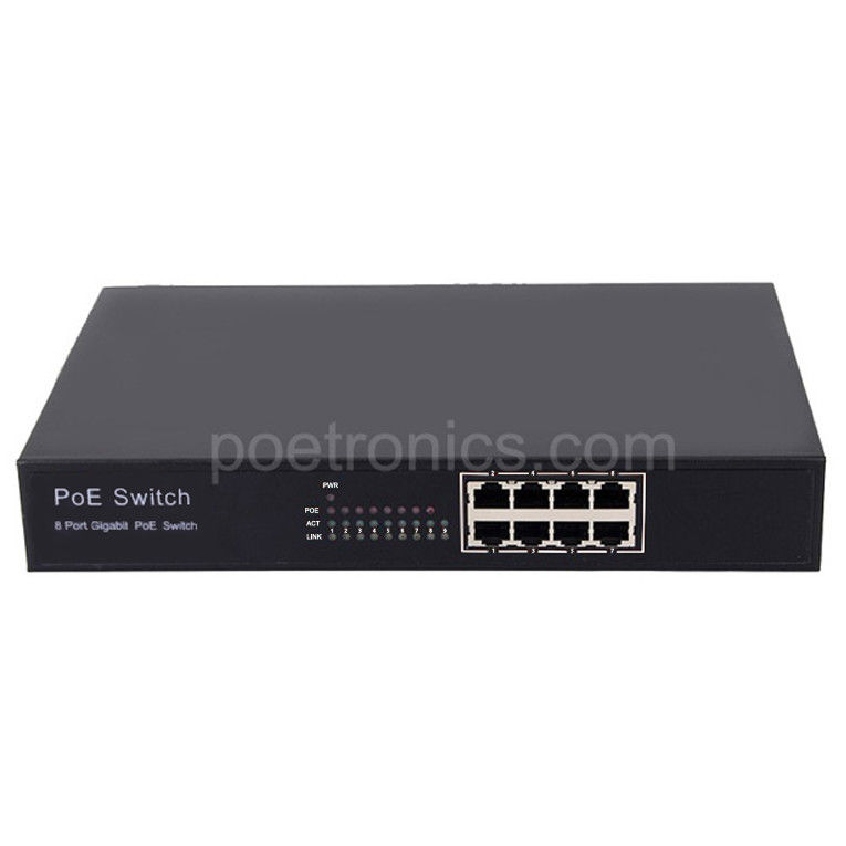 POE-S1080T 8 Port IEEE802.3at Gigabit 30W POE Switch (150W Built-in Power)