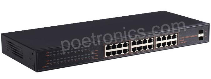 Unmanaged Network Switch 2+24 port (Gigabit SFP Slots & RJ45) 48Gbps Bandwidth