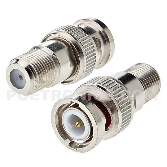 BNC-BF02 BNC Male to BNC Female Screw-on Adapter for Coaxial cable