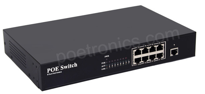 POE-S1081T 8 Port IEEE802.3at 10/100Mbps POE Switch (150W Built-in Power)