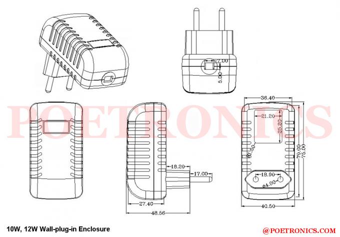 PSA1212-W DC12V 1A 12W Wall Plug Mounting Switch Mode Power Supply Unit (CE,RoHS,FCC)