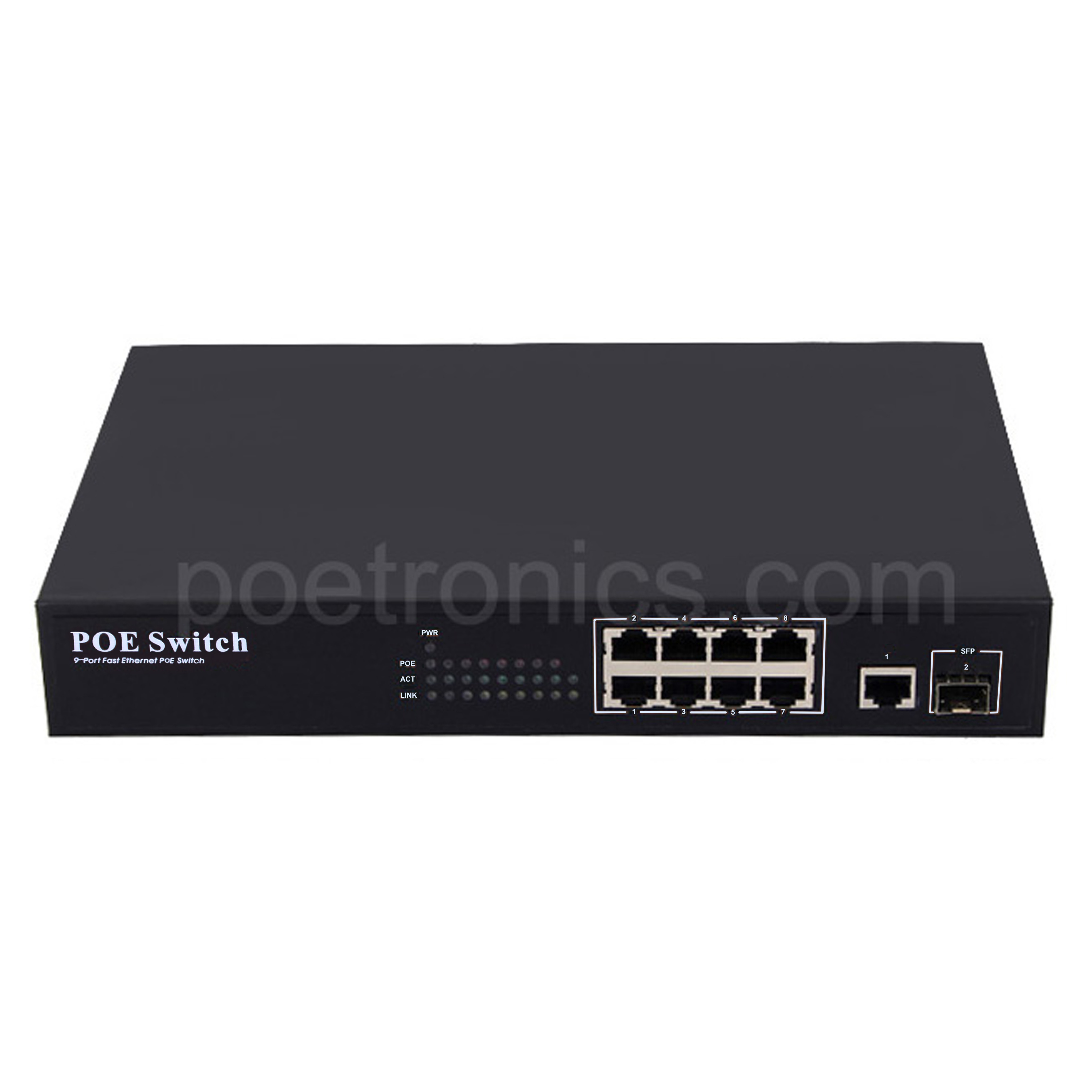 POE-S1082FS 8 Port IEEE802.3af 10/100Mbps 30W Web Smart POE Switch (150W Buitl-in Power)