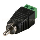 RCA-MC RCA(Phono) Male Plug In to Screw Terminal Block Connector for AV Cable