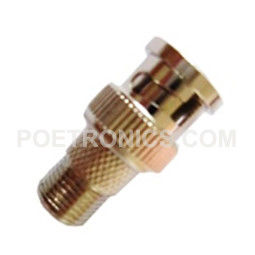 BNC-BF12 Gold Plated BNC Male to BNC Female Screw-on Adapter for Coaxial Cable