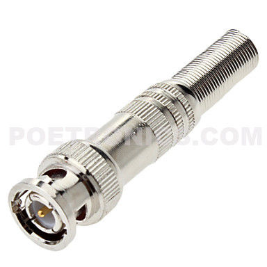 BNC-MSC01 Weldless BNC Male Twist On Connector with Cable Strain Relief Spring