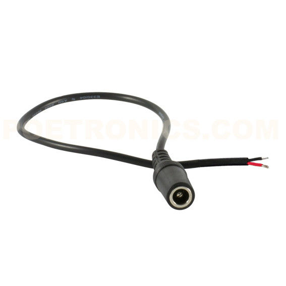 DCC-F1 CCTV Female 12V DC Socket to Pigtail Power Cord Lead 5.5x2.1mm