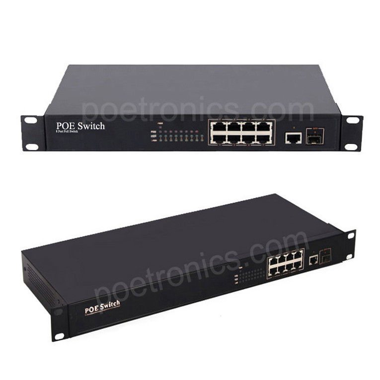 POE-S108T-1U_8 Port IEEE802.3at 10/100Mbps 25W POE Switch(250W Built-in Power)_POETRONICS